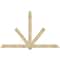 Ekena Millwork Kennewick Rough Sawn Timber Gable Bracket, Douglas Fir, 108"W x 68"H x 4"D x 6"F, 15/12 Pitch GBW108X68X0406KEN00RDF - alternate 1